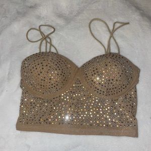 New Windsor Rhinestone Crop-Top Bustier